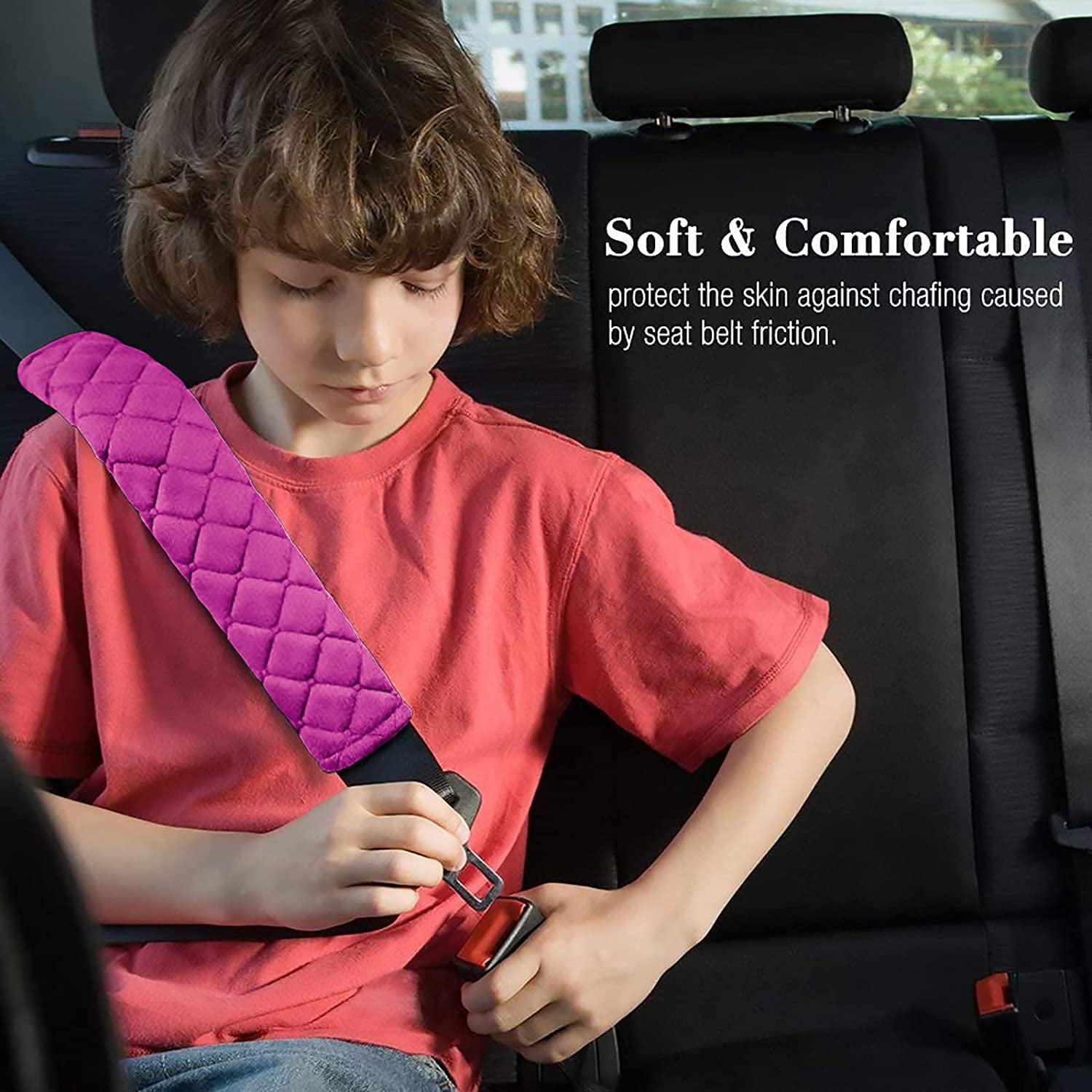 2 Pcs Car Seatbelt Shoulder Pad Comfortable Driving Seat Belt Harness Cover 2019 