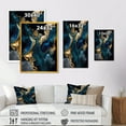 thumbnail image 4 of Designart Abstract Geode Marble Blue IV Canvas Wall Art, 4 of 5