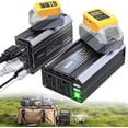 thumbnail image 1 of Power Inverter Compatible with De*walt 20V Battery,300W Portable Outdoor Battery Converter with 3USB 1Type C&2AC Outlets, for Camping, RV, and Emergency Power, 1 of 9