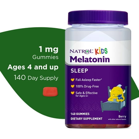 Natrol Kids' Melatonin 1mg Sleep Aid Gummies - Strawberry - 140ct