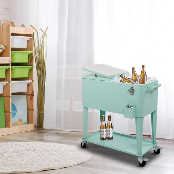 Winado 80QT Iron Spray Cooler with Shelf Green