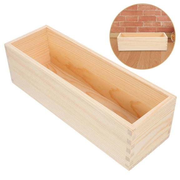 FRCOLOR Small Multilevel Wooden Storage Box 28.00X9.00X8.20CM