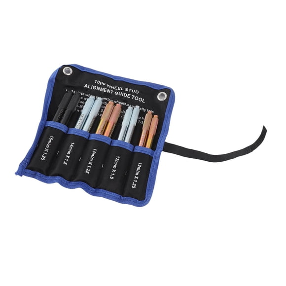 10 Pcs Goupilles d'Alignement de Roue, Outil d'Alignement de Roue en Métal Goupille Pilote de Goujon de Roue de Remplacement pour Changer les Pneus sur Voitures avec Boulons à Écrous, 12mm x