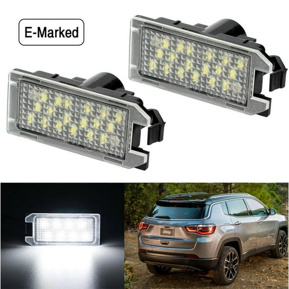 Gerich 2 Pcs White LED License Plate Light for Jeep Grand Cherokee 2014-2020