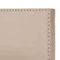 thumbnail image 4 of Baxton Studio Ramon Modern and Contemporary Beige Linen Upholstered Queen Size Bed with Nail Heads, 4 of 6