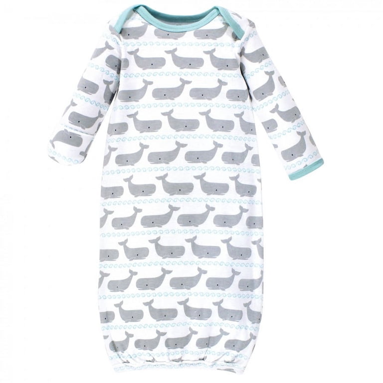 Hudson Baby Boy Cotton Gowns, Whale Anchor, 1-Pack photo 4