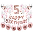 thumbnail image 1 of Happy Birthday Number Star Balloons Confettis Set Home Restaurant Party Decor, 1 of 7