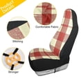 thumbnail image 3 of ALAZA Rustic Checkered Car Seat Covers 2 PCs Universal Auto Front Seats Interior Protector, 3 of 7