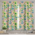 thumbnail image 2 of Ambesonne Geometric Valance & Curtain, Colorful Retro Shapes, 55"x24", Multicolor, 2 of 6