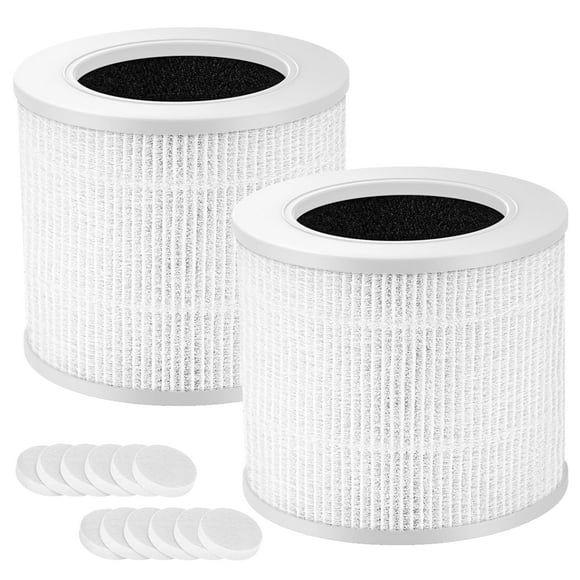 Paquete de 2 filtros purificadores de aire H13 True HEPA para LEVOIT Core Mini