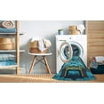 thumbnail image 2 of Ahgly Company Machine Washable Indoor Rectangle Transitional Bright Turquoise Blue Area Rugs, 6' x 9', 2 of 7