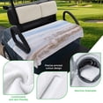 thumbnail image 5 of Golf Cart Seat Covers for 2 Seater,Blue Brown Ombre Microfiber Cart Seat Towel Blanket,Abstract Modern Art Fluid Striped Absorbent Breathable Non Slip Bench Seats Protector for Golf Course 51"x31", 5 of 9