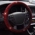 thumbnail image 1 of 38cm Crystal Car Steering Wheel Cover, Universal Steering Wheel Cover Velvet Steering Wheel Cover Handcrafted Car Steering Wheel Covers Non-Slip Soft Microfiber Steering Wheel Cover, 1 of 5