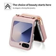 thumbnail image 5 of Allytechgroup Stylish Galaxy Z Flip 3 Case Wallet, Shockproof Phone Case for Samsung Galaxy Z Flip 3 Convenient and Functional Zipper Pocket Case with Detachable Crossbody Shoulder Strap, Pink, 5 of 14