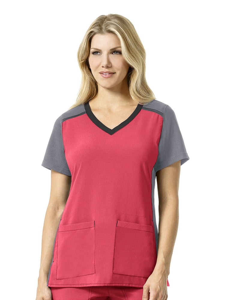 Carhartt CROssFLEX by Carhartt Women's Knit Mix VNeck Solid Scrub