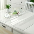 thumbnail image 4 of Protection de Table Épaisse Transparente 35.4x59.1 Po, Protecteur de Table Résistant à la Chaleur, Nappe Rectangulaire en Vinyle PVC Transparent, pour Cuisine, Commode, Bureau, Salle à Manger, 4 of 7