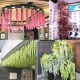 thumbnail image 3 of 12 piezas 3.6 'Seda artificial Wisteria Vine Ratta Colgante Flor Guirnalda Cuerda Fiesta en casa Boda Decoración Rosa brillar Electrónica, 3 of 5