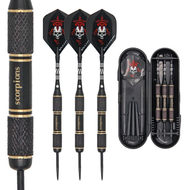 Professional DARTS SET+Shaft Flights Steel Tip Case+3 Extra Shafts