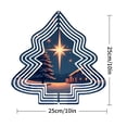thumbnail image 6 of Metal Hanging Christmas Tree Wind Spinner - Festive Garden Decoration with Star Design Cozy Cabin & Pine Tree Pattern for Yard, 6 of 6