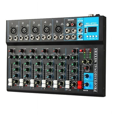 TOP! Professional 7-Channel Audio Mixer with USB MP3 Player Mixing Console of for Sound PC Recording US Plug