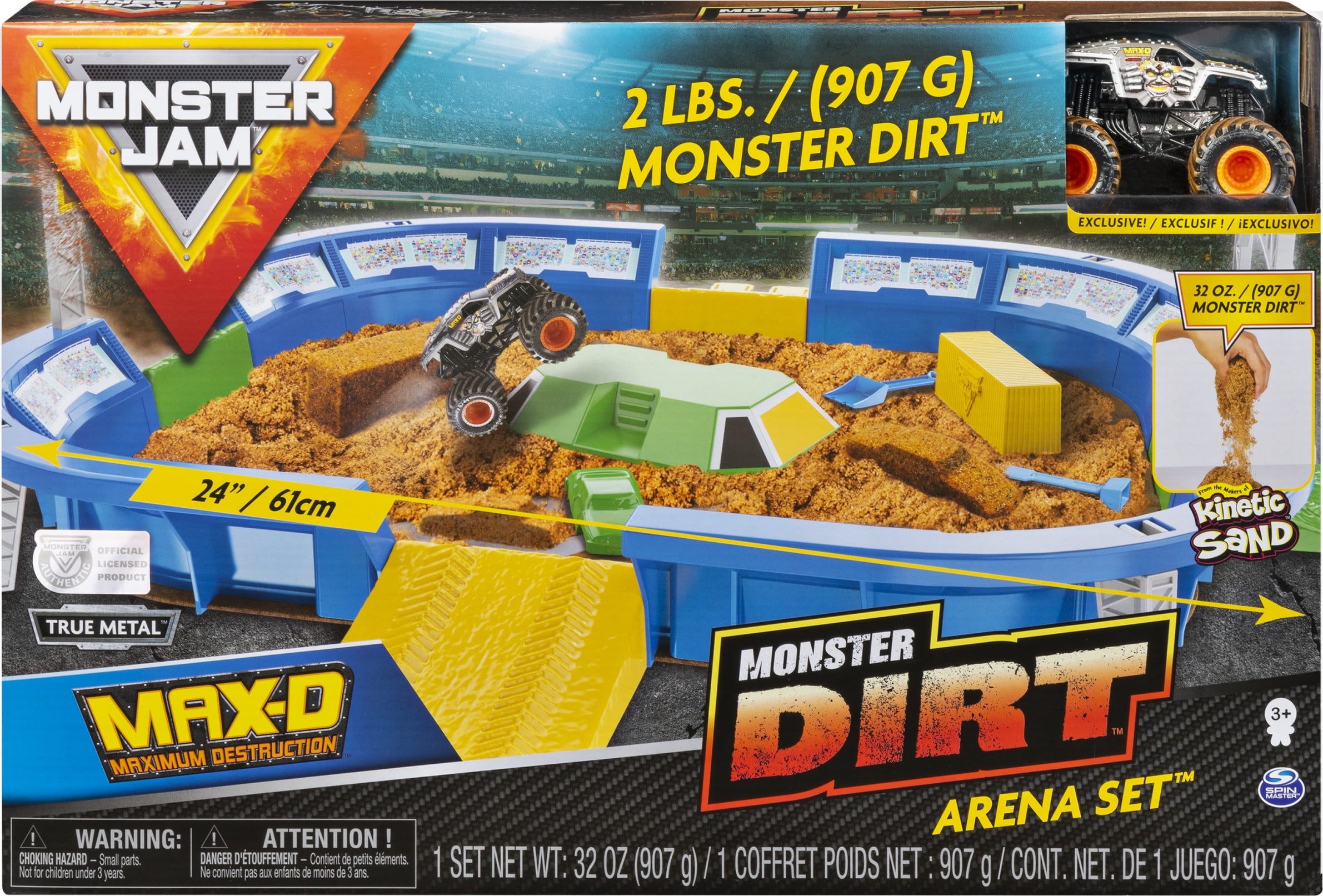 Buy Monster Jam Monster Dirt Arena 24 Inch Playset With 2lbs Of