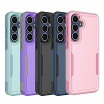 Military Grade Shockproof Samsung Galaxy S25 FE 5G 2025 Case,Dual Layer Full Body Protective Cover with Anti-Slip Grip & Raised Camera Heavy Duty Rugged Case- Pink