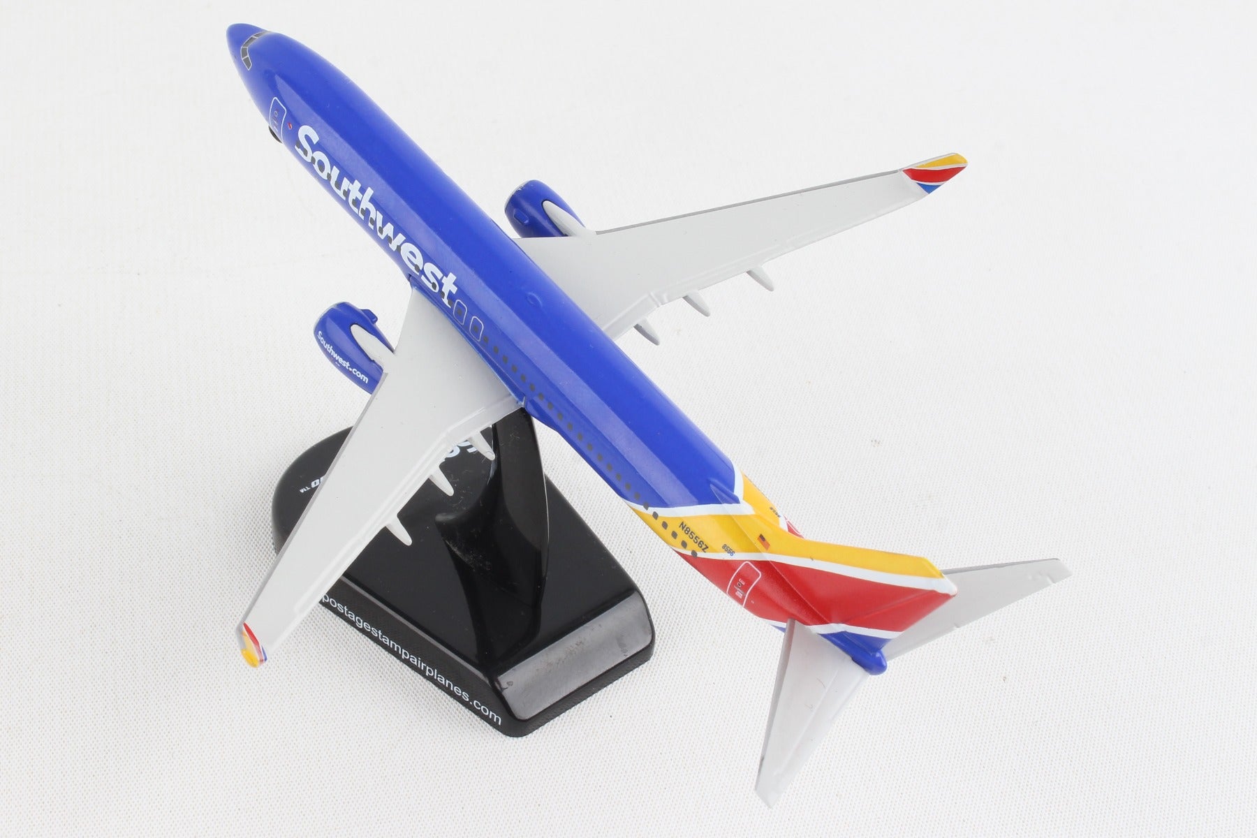 Postage Stamp Southwest Airlines 737-800 Plane Die Cast Metal Daron 27536