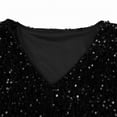thumbnail image 3 of WTXUE Women's Trendy Casual V Neck Real Sequin Tops Long Sleeve T Shirt Fashion Plus Size Tops Fall Shirts Glitter Pullover Sparkly Party Blouse Loose Tunic Tops Black L, 3 of 9