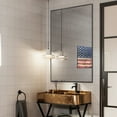 thumbnail image 3 of Metal  Frame Bathroom Mirror Wall Mirror 36×24 - Silver, 3 of 5