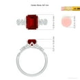 thumbnail image 5 of ANGARA Lab Grown 3 Ct Vintage Style Ruby Engagement Ring with Leaf Motifs for Women in 14K White Gold (Size-9x7mm) | July Birthstone, Anniversary, Jewelry Gift for Women | Lab-Grown Ruby Ring, 5 of 7