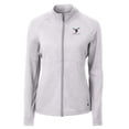 thumbnail image 2 of Women's Cutter & Buck  Heather Gray Delaware State Hornets Adapt Eco Knit Heather Recycled Full-Zip Jacket, 2 of 3