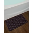 thumbnail image 2 of Retro Bath Mat, Memphis Style Composition Geometric Shapes Chevron Dots and Triangles, Plush Bathroom Decor Mat with Non Slip Backing, 29.5" X 17.5", Purple Pale Yellow Black, by Ambesonne, 2 of 2