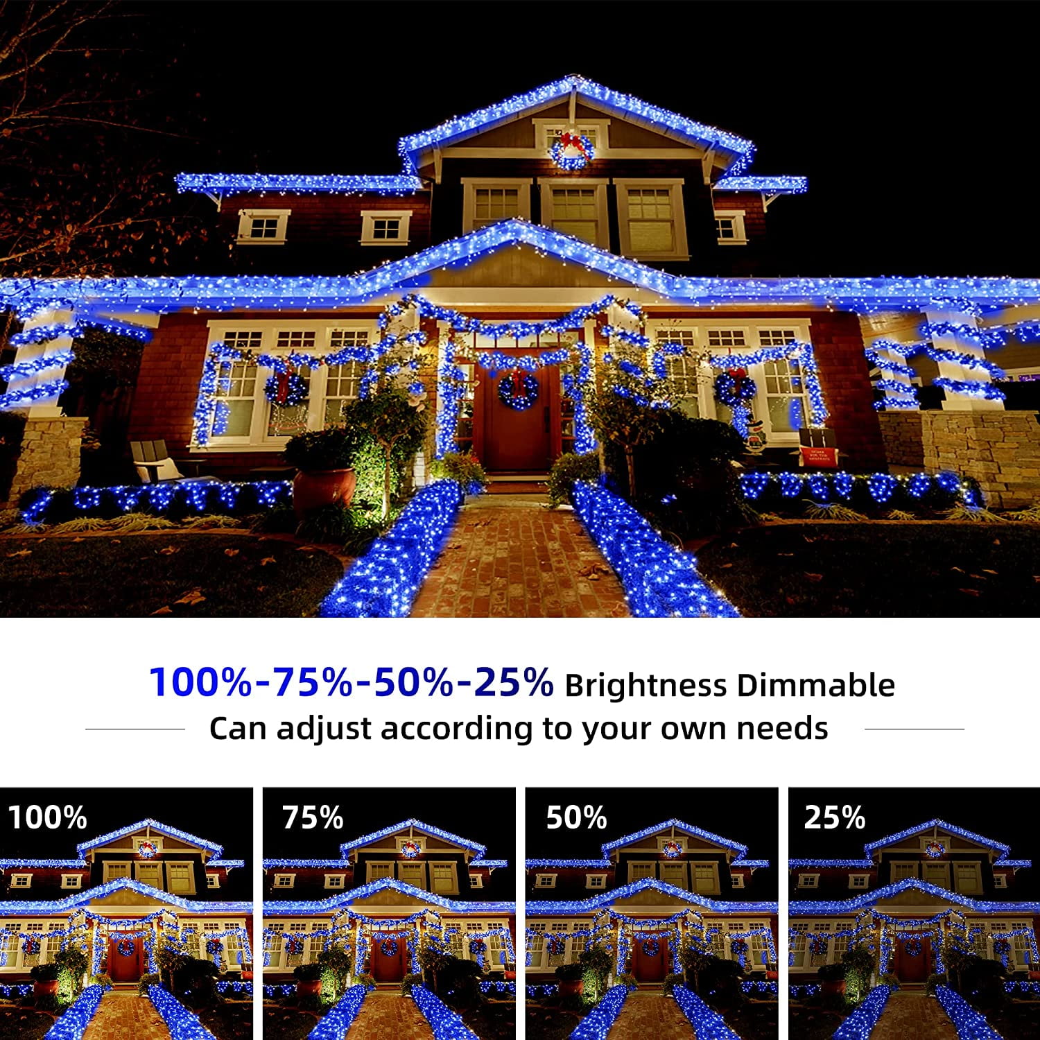 Heceltt Outdoor Christmas Lights, 394ft 1000 LED Color Changing