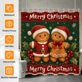 thumbnail image 2 of Tchckioa Merry Christmas Gingerbread Shower Curtain for Bathroom,72x84 Inch Waterproof Hooks Bath Curtain Decor, 2 of 5