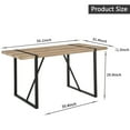 thumbnail image 6 of Modern Dining Table 5-Piece Kitchen Table Set for 4, 55 Inch Rectangular Wood Dining Table with 4 Suede Chairs for Kitchen, Dining Room, 6 of 9