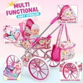 thumbnail image 6 of Aijohnny Baby Doll Stroller Toys Set with 12" Baby Doll, Quilt Pillow,Rocking Horse, Doll Accessories and 2 Sets Doll Clothes, Baby Doll Toys for Kids 3-5 5-7 Gifts, 6 of 9
