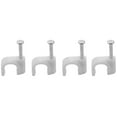 thumbnail image 3 of New Arrivals 300 Pieces Of Cable Staples Clip Wall Wire Nail Fixture For Ethernet Rg6 Rg59 Cat5 Cat6 Rj45 Tv 7Mm White, 3 of 9