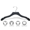 thumbnail image 3 of The Great American Hanger Company Black Wavy Top Hanger with Notches (Box of 100), 3 of 4