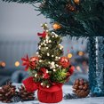 thumbnail image 7 of Beautynvta Tabletop Christmas Tree Decorations, 7.87'' Small Christmas Tree with Christmas Ball Berries Decoration, Artificial Xmas Tree Holiday Fireplace Desk Decoration, 7 of 7