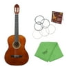 KKmoom 39" 6-String Solid Wood Basswood Classical Guitar 19 Frets Nylon Copper Alloy String