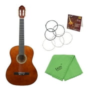 KKmoom 39" 6-String Solid Wood Basswood Classical Guitar 19 Frets Nylon Copper Alloy String