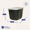 thumbnail image 4 of Homz 6610BKTS.10 10 Gallon Durable Molded Plastic Storage Bin with Secure Lid, 4 of 11