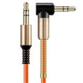 thumbnail image 1 of 3.5mm Male Audio Adapter Cable For Phone, Mp3, Car Speakers - Straight To Elbow Connection, 1 of 3