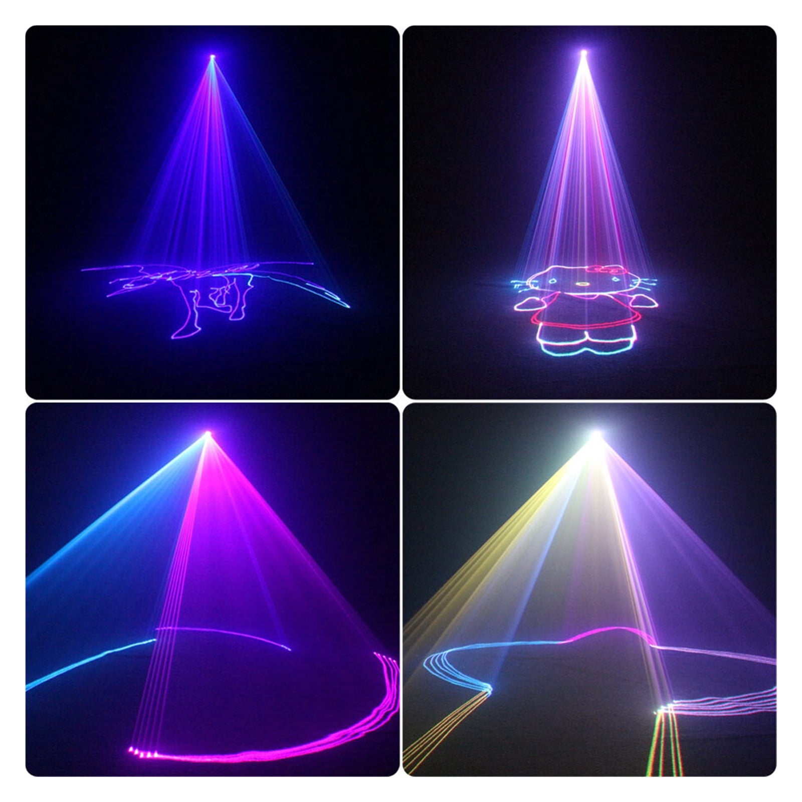 Animation RGB Beam Disco Stage Lighting Light Pattern Projector DMX512 DJ Dance Bar Holiday Party Effect Show X2N8