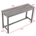 thumbnail image 4 of CQSXDA Functional Bar Table Set with Power Outlet, 4 Piece Industrial Dining Set for Living Room, Dining Room, and More，Gray, 4 of 13