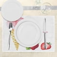 thumbnail image 3 of Ambesonne Ice Cream Place Mats Set of 4, Summer Flavors, Standard Size, Sand Brown Pale Pink, 3 of 6