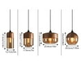 thumbnail image 2 of Walnut Pendant Light Adjustable Glass Hanging Lamp for Bedroom Dining Room Hallway, 2 of 7