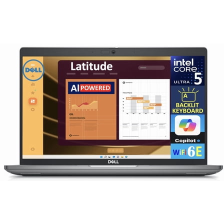 Dell Latitude Laptop 14.0in FHD Display (Intel Ultra 5 125U, 16GB DDR5, 512GB SSD, Intel Graphics, Backlit KB, 2 Thunderbolt 4, WiFi 6E, Webcam, Bluetooth 5.3, Win 11 Pro)