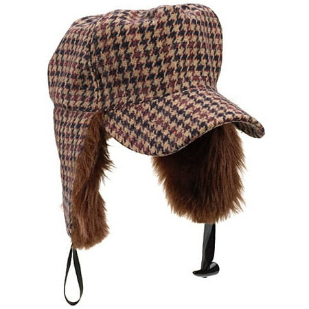 Men's Houndstooth Cap with Earflaps