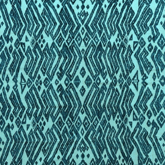 Ahgly Company Indoor Square Abstract Light Blue Modern Area Rugs, 5' Square